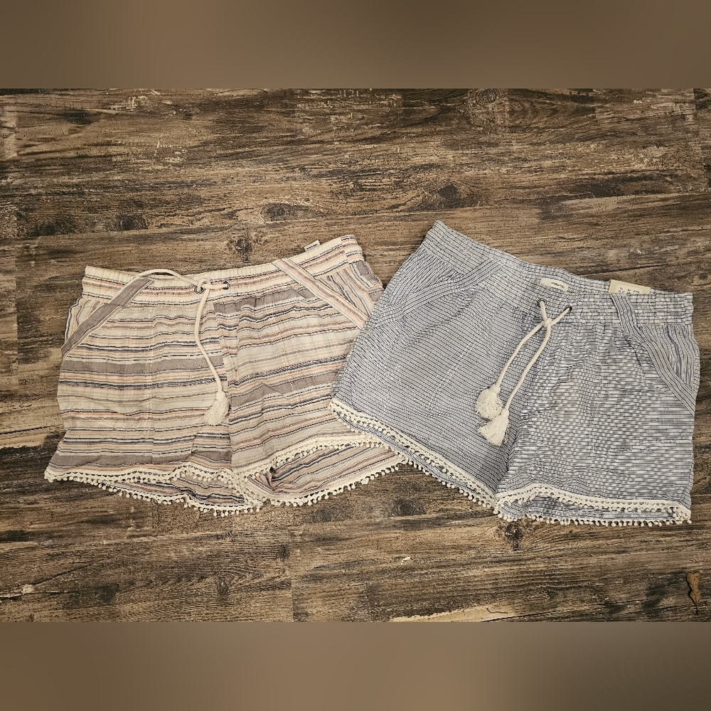 Maurices Striped Shorts Set - Pink and Blue
